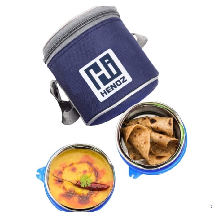 Stainless Steel Tiffin Box 2 Pcs Set , One Pcs Small and One Pcs Big Tiffin