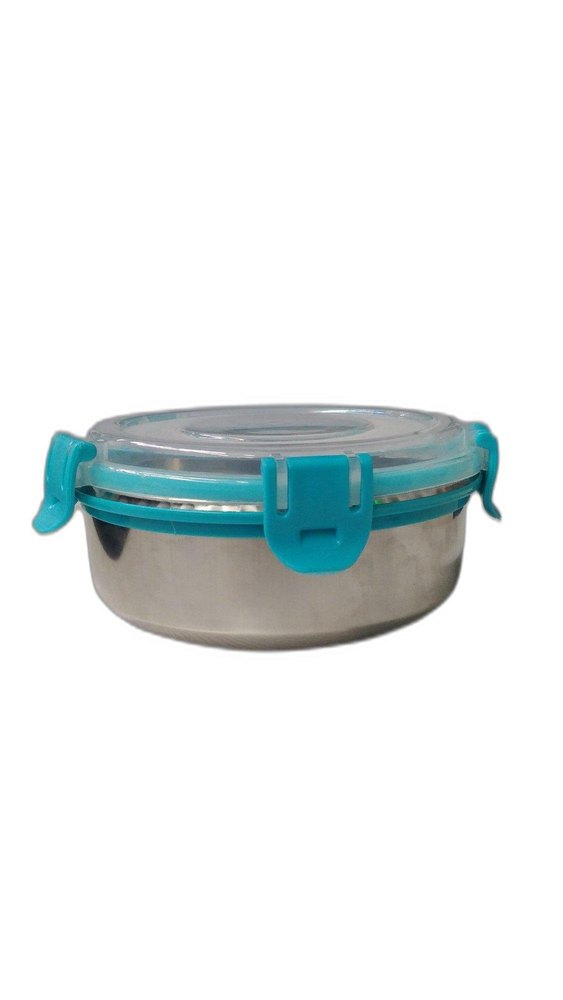 Blue Stainless Steel Ss Lick proof lunch box, For Office School Hotel Picnic