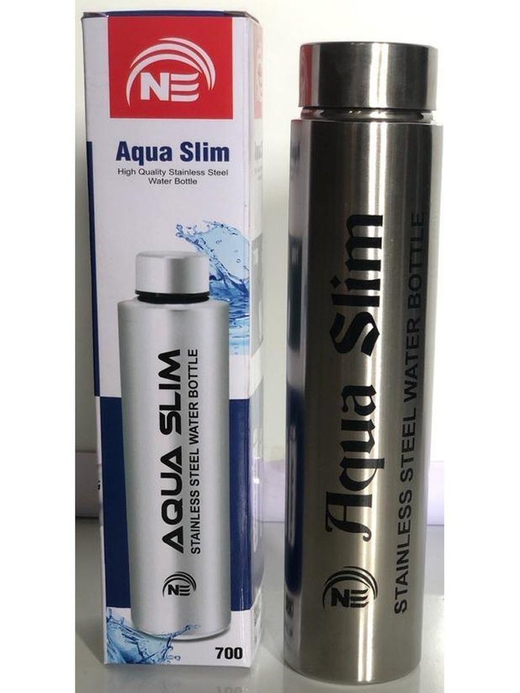 Polished Aqua Slim Stainless Steel Printed Insulated Bottle, For Drinking Water, Screw Cap
