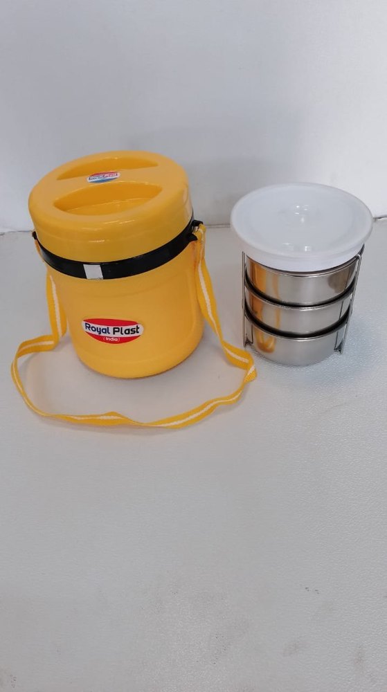 Stainless Steel Insulated Tiffin Box (3+1), Capacity: 700ml
