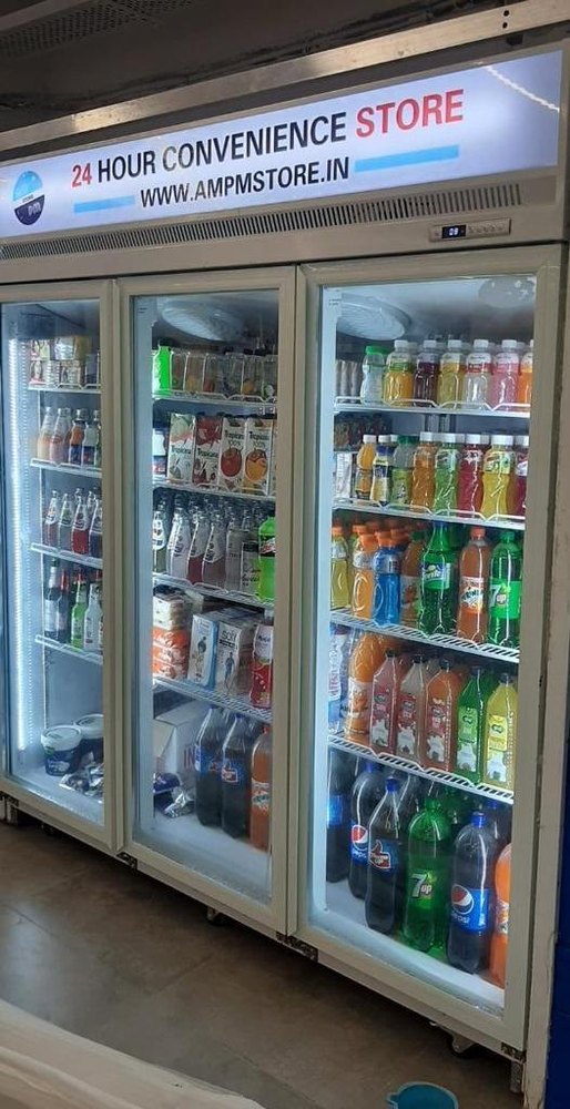 Three Glass Door Display Refrigerator