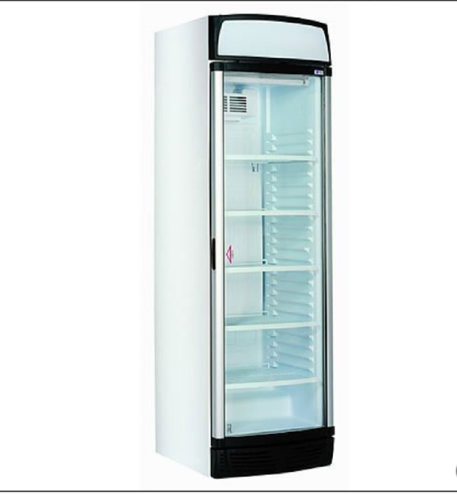 SS And Glass Vertical Bottle Chiller Refrigerator