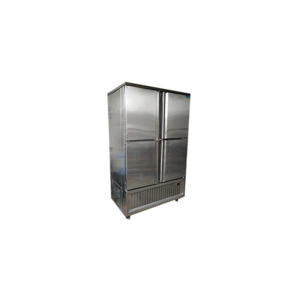 Number Of Doors: 1 Stainless Steel 4 Shelves Commercial Vertical Refrigerator, for Domestic, Capacity: 100 L