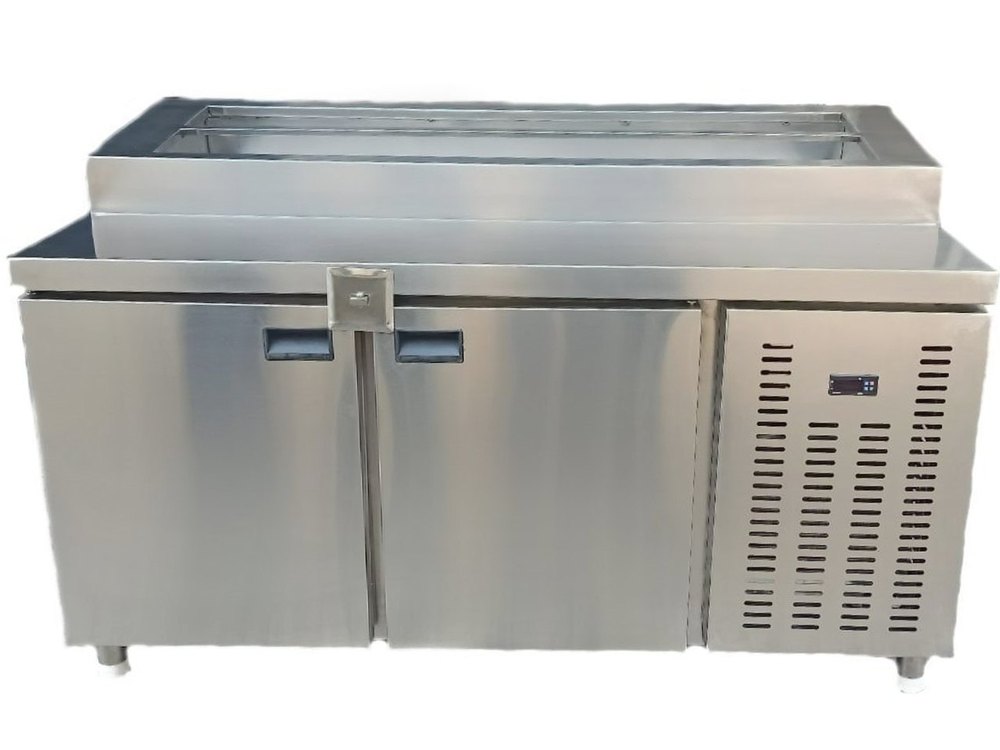 Silver Table Top Stainless Steel Refrigerator, Capacity: 500 L