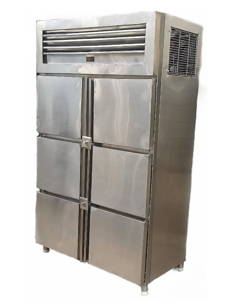 6 Door Stainless Steel Vertical Refrigerator