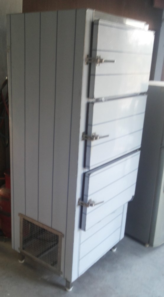 Three Door Vertical Stainless Steel Refrigerator, Electricity