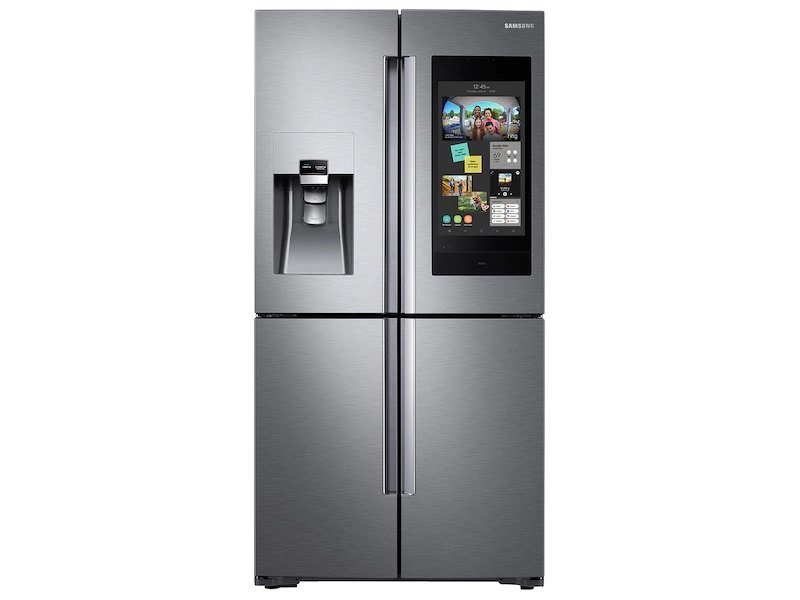 Silver 28 cu. ft. Family Hub 4-Door Flex Refrigerator in Stainless Steel, Double Door, Capacity: Above 500 L