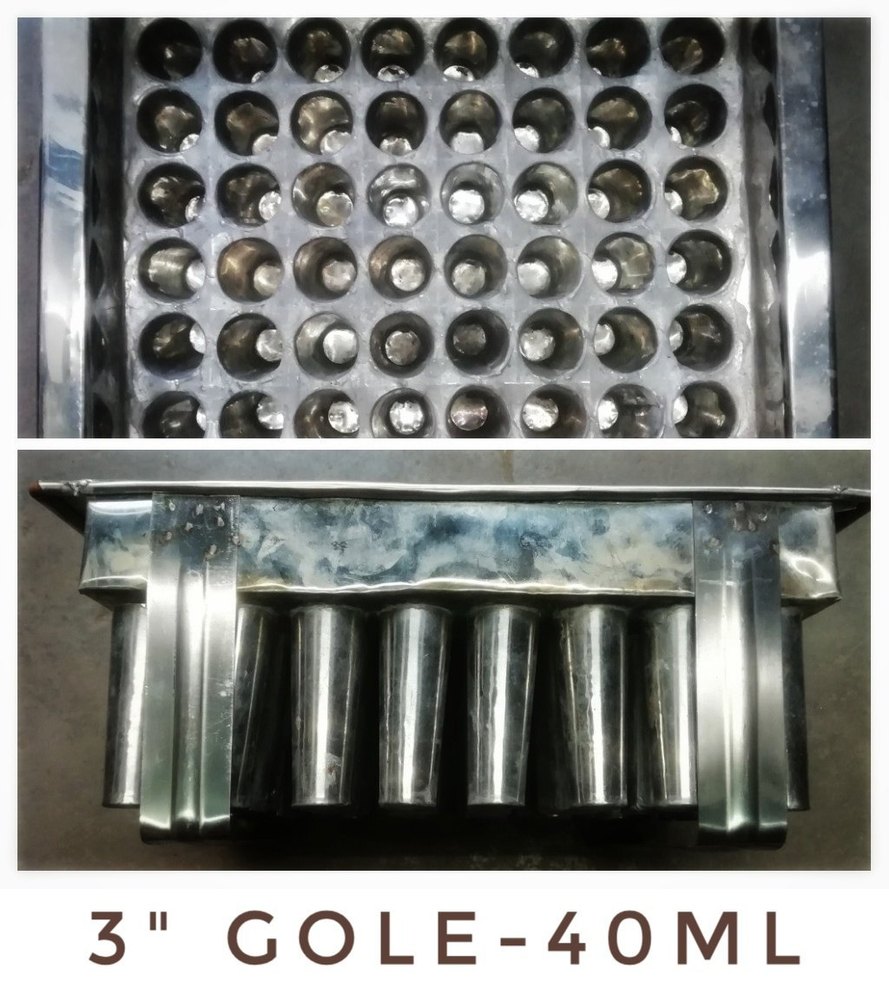 Silver Stainless Steel 40ml Ice Cream Mould