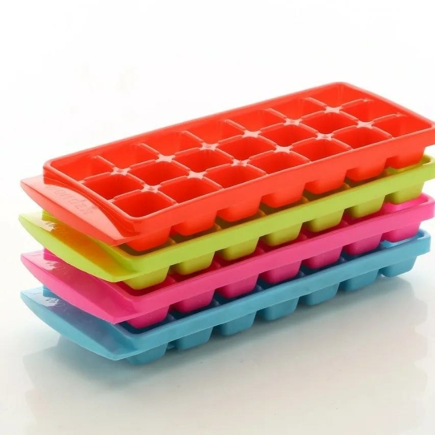 Plastic Multicolor Ice Cube Tray, For Home, Squre