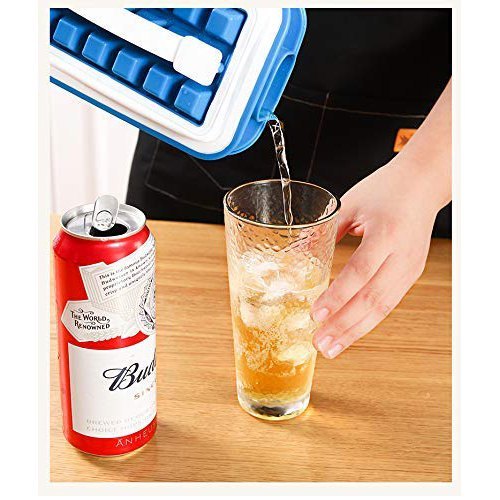 Plastic & Silicone Blue Divinext Imex - No. Spill Ice Cube Tray
