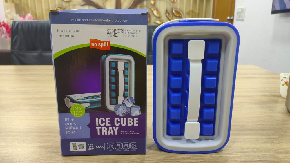 Silicone Multicolor Ice cube tray, Box