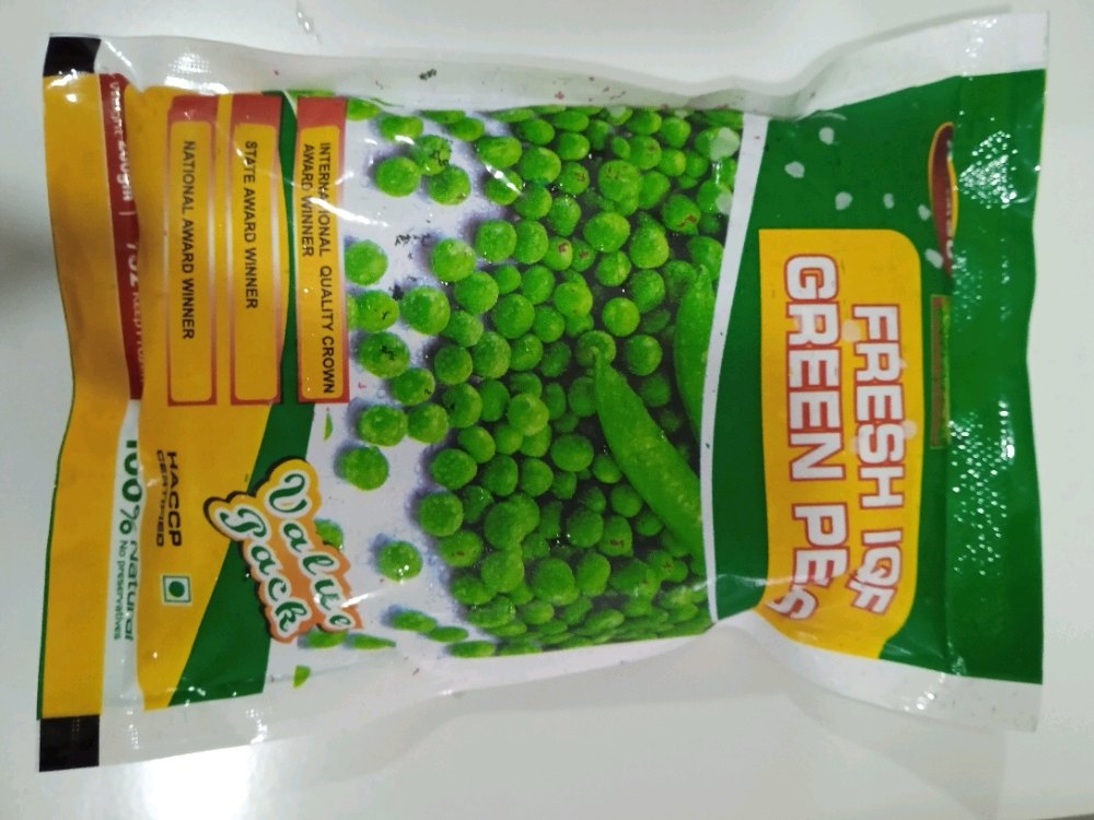 A Grade Nikasu 500 gm Fresh IQF Green Peas, Packet