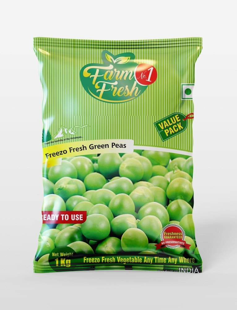 A Grade Uttar Pradesh 1Kg Frozen Green Peas, Packet, Packaging Size: 500 gm