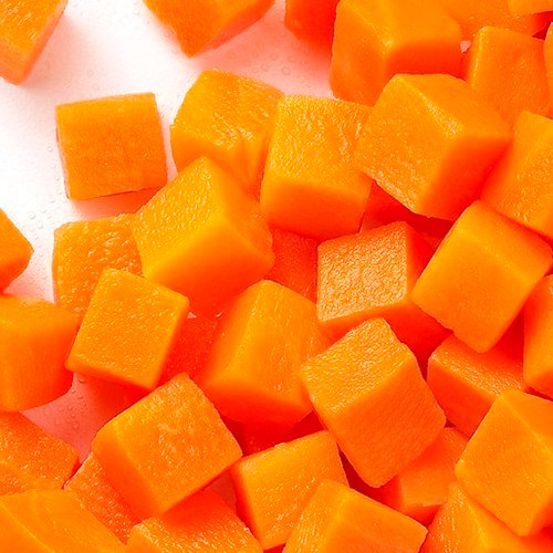 A Grade White Diced Frozen Carrot, Carton, Packaging Size: 1 kg