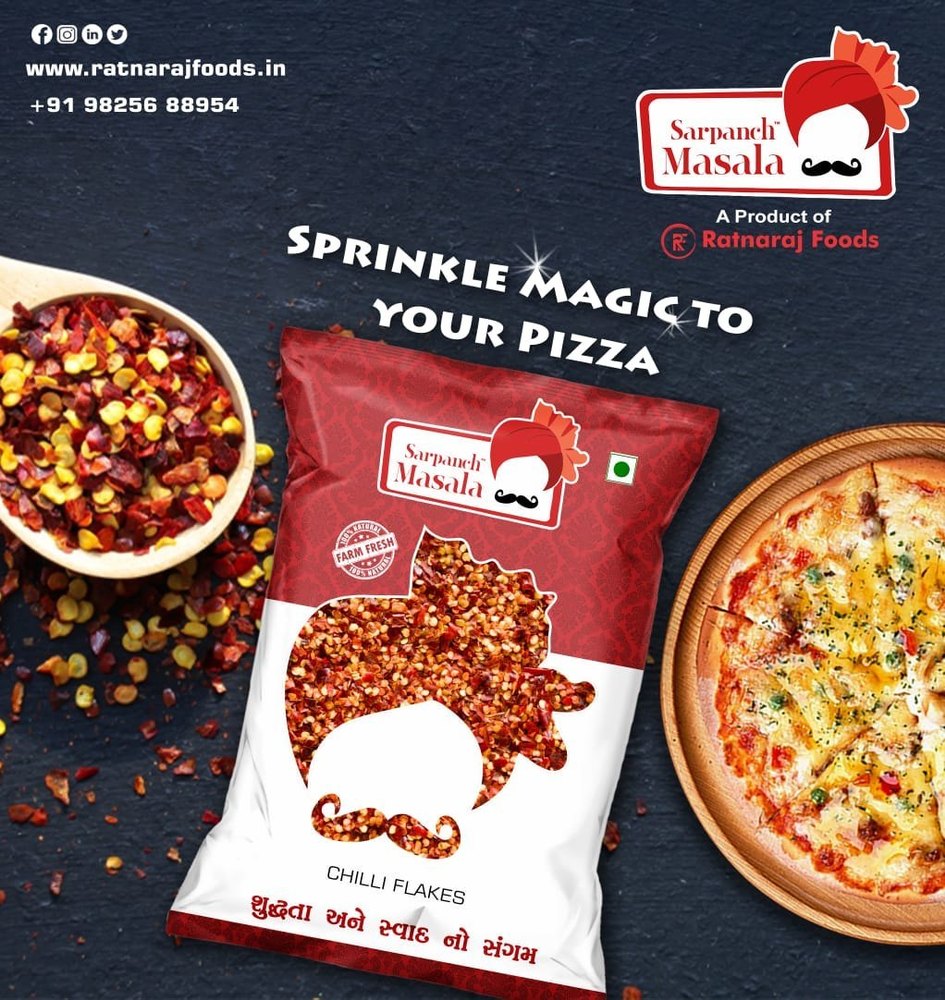 Sarpanch Red Chili Flakes 500 Gms, Packaging Size: 20 Kg