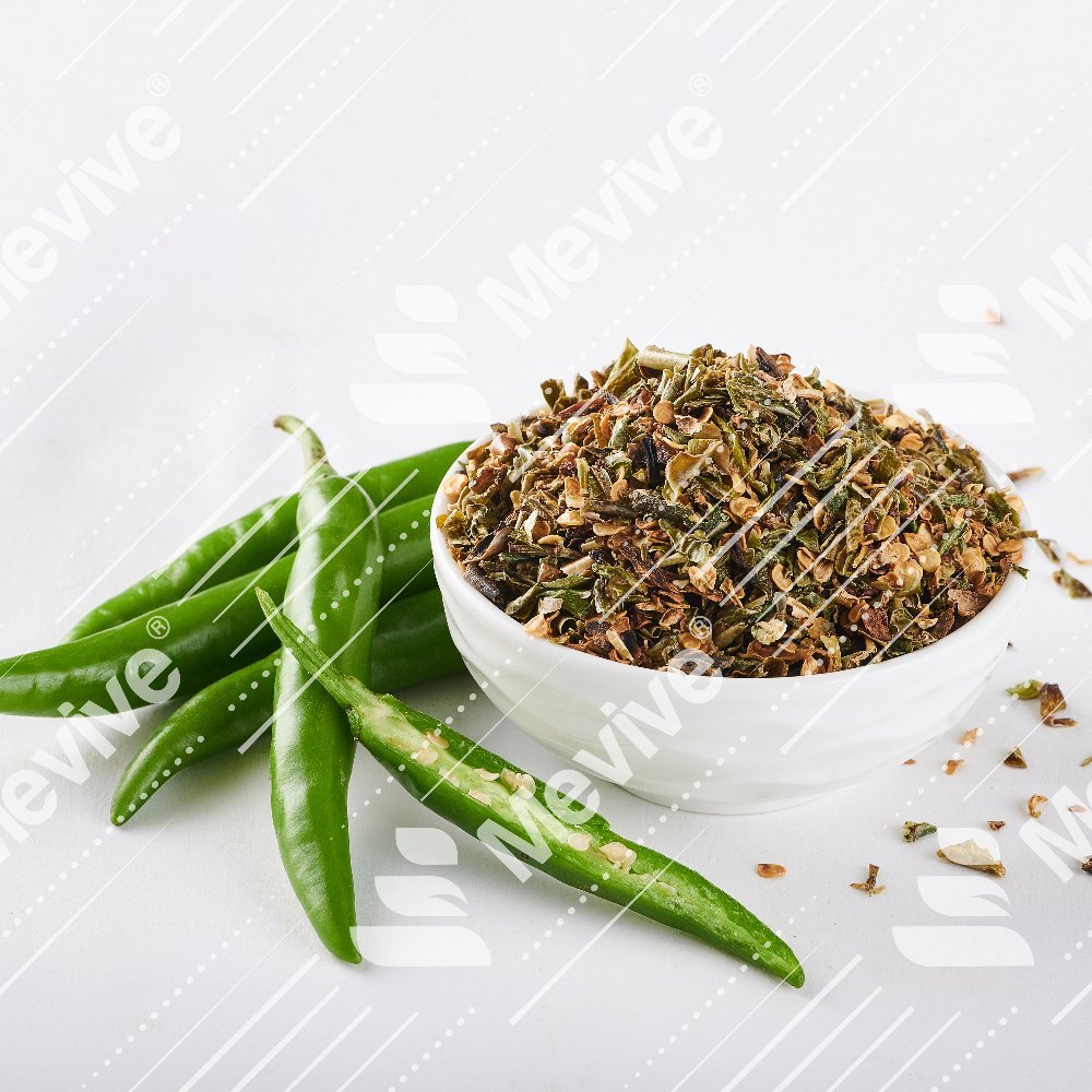 Dehydrated Green Chilli Flakes, Packaging Size: 25 Kgs