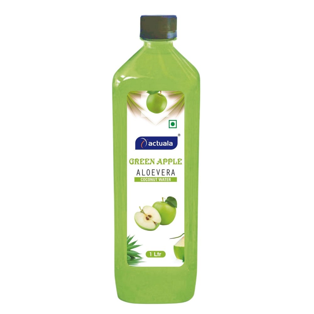 Mix Fruit Actuala Green Apple Alovera Coconut Water Juice, Packaging Size: 1 L, Packaging Type: Bottle