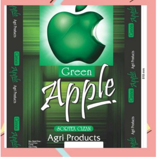 Plastic Printed Green Apple Packaging Bag