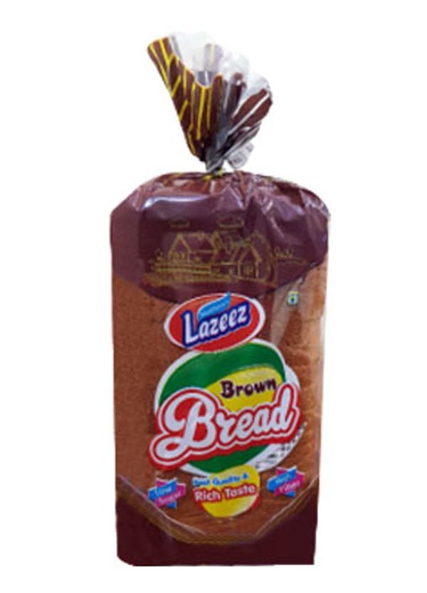 Lazeez Brown Bread, For Home, Packaging Size: 400 Gm