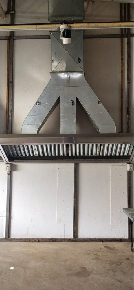 Rectangular Stainless Steel Exhaust Hood Commercial