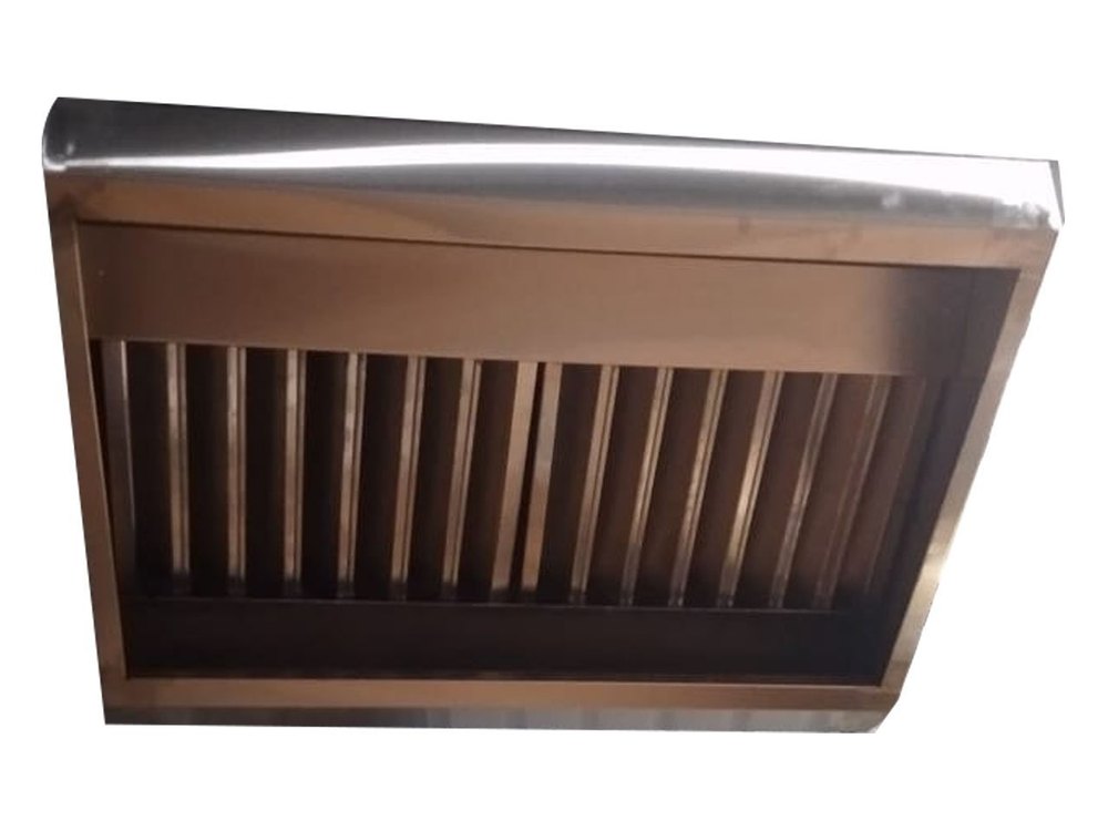 Rectangular Wall Mounted Commercial Stainless Steel Kitchen Exhaust Hood