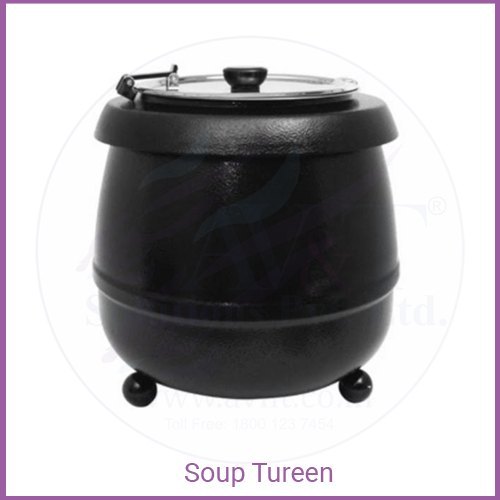 Black Round Soup Tureen Electric, 5kg, Capacity: 10 Liter