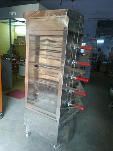 Silver Stainless Steel Chicken Grill Machine, For Hotel