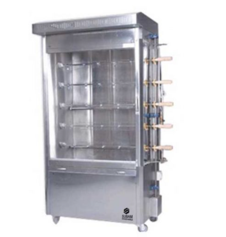 Silver Stainless Steel Grill Chicken Machine, For Commercial