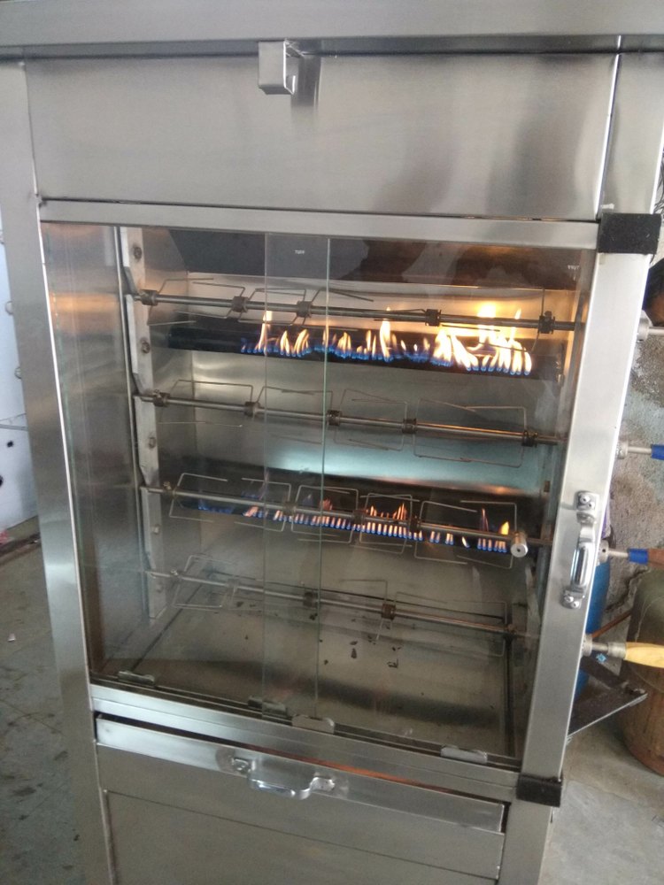 A1 Kitchen Silver Grill Chicken Machine, For Restaurant, Size: 24 X 30 X 72 Inch