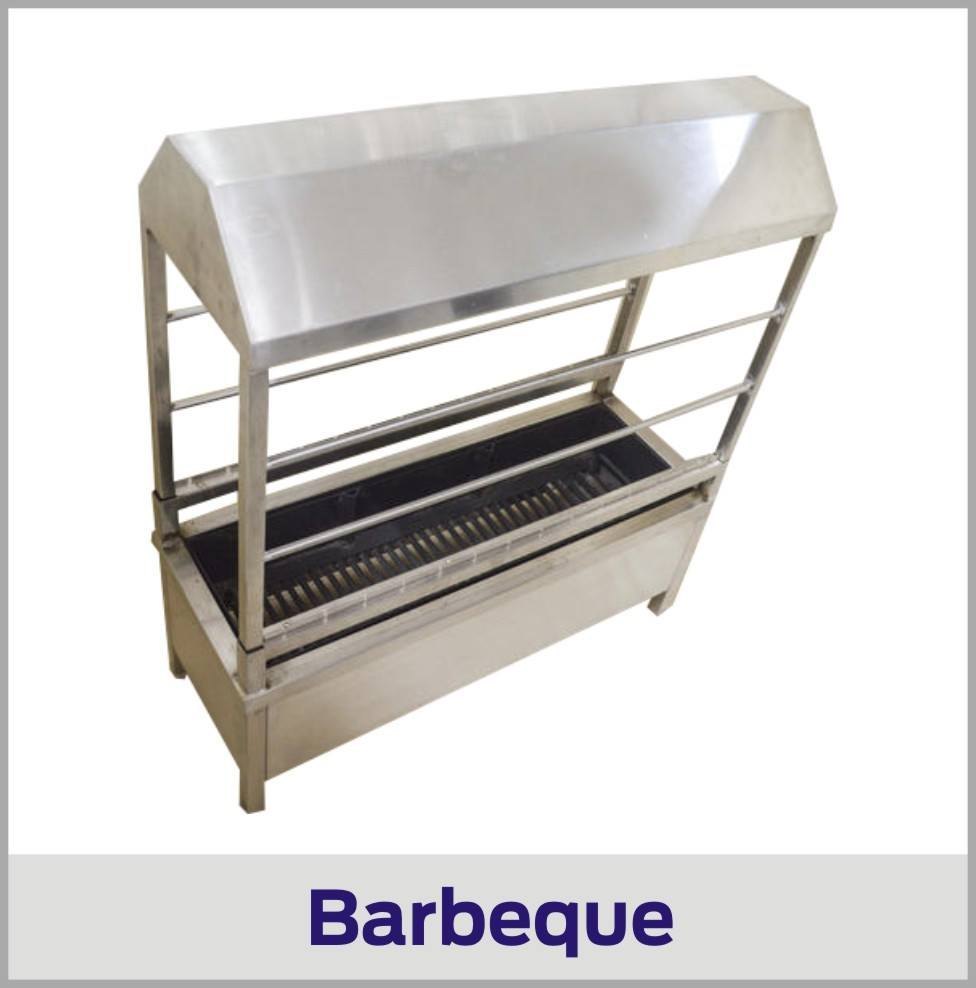 SUNRISE Silver Charcoal Barbecue Grill, For Restaurant, Size: 18*12*36