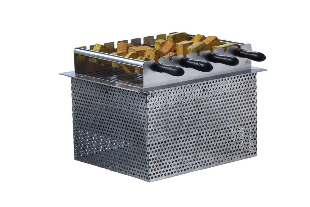 Metal Kraft Brushed Silver BBQ Nation Style Grill, For Hotel
