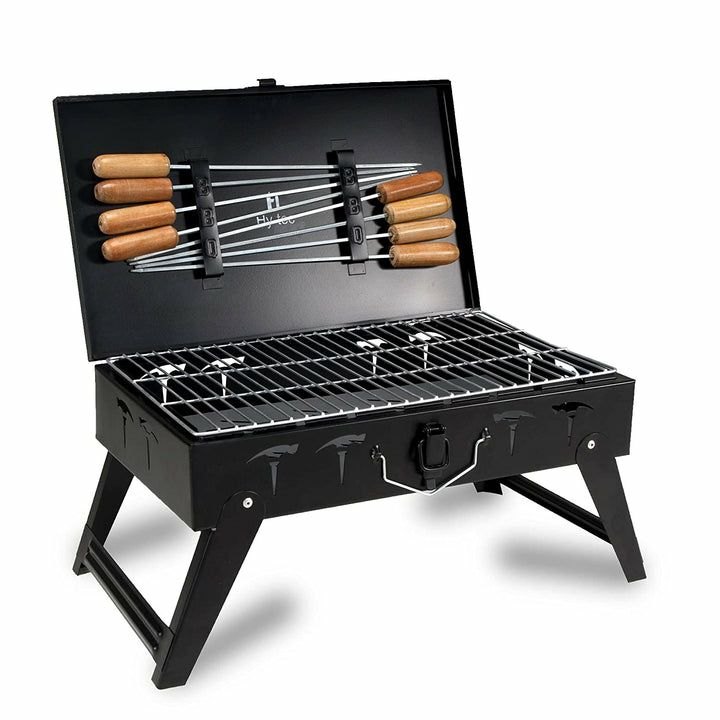Aveglow Black Portable Barbeque Charcoal Grill, For Hotel