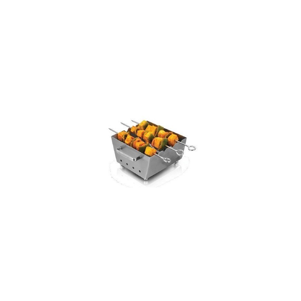 Charcoal Grill Silver Square Small Barbeque, Model Name/Number: ST-0920, Size: 20X12X18
