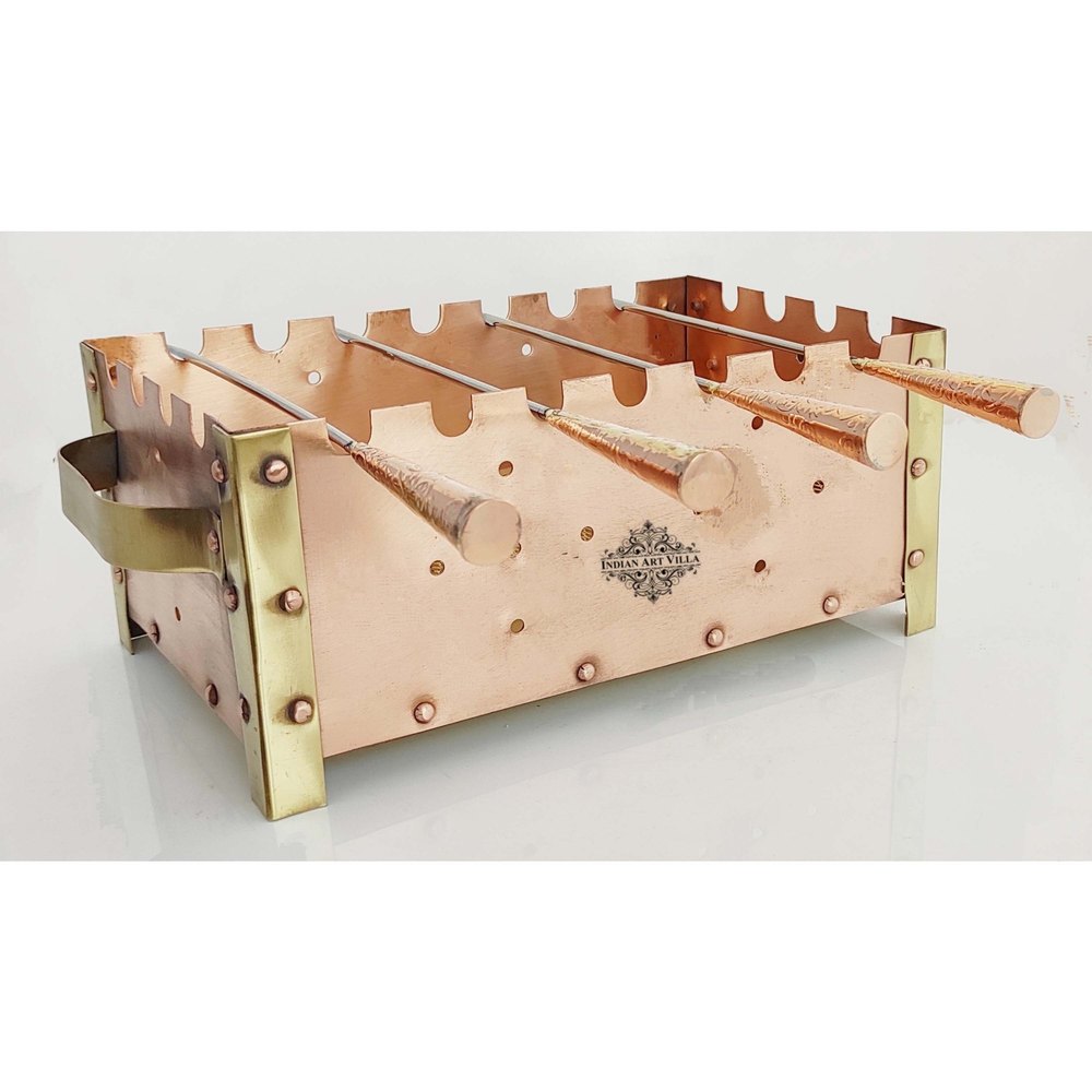 Barbeque Copper Barbecue With Sticks Paneer Tikka - Big For Grill, Model Name/Number: IAV-CC-5-129-Big