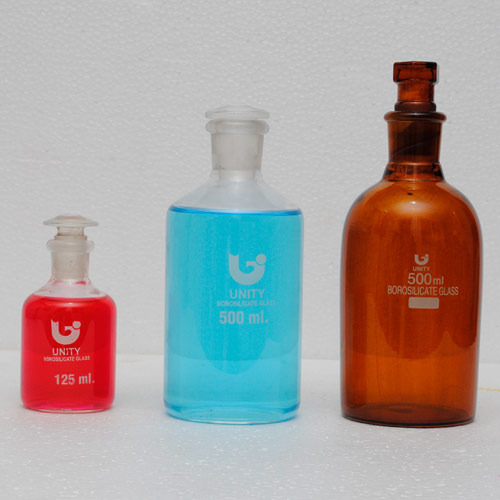 Laboratory Borosilicate Glass Bottle, Capacity: 125-500 ml