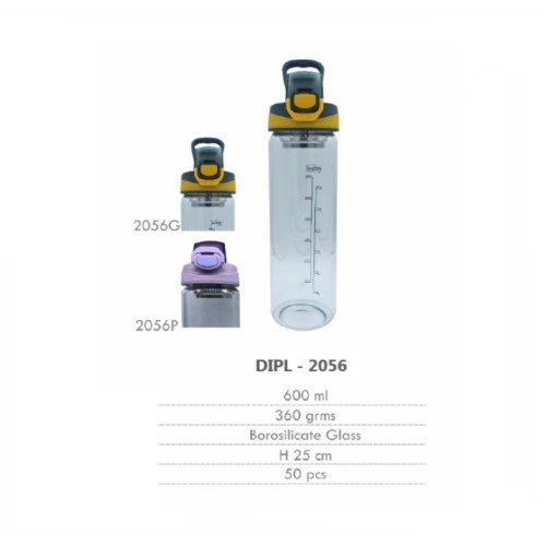 Green Push Button Glass Bottle