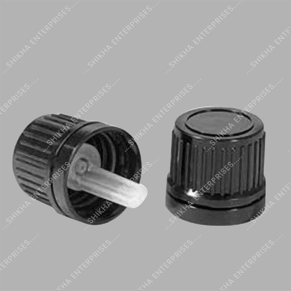 Plastic 18mm Black Cap with Insert