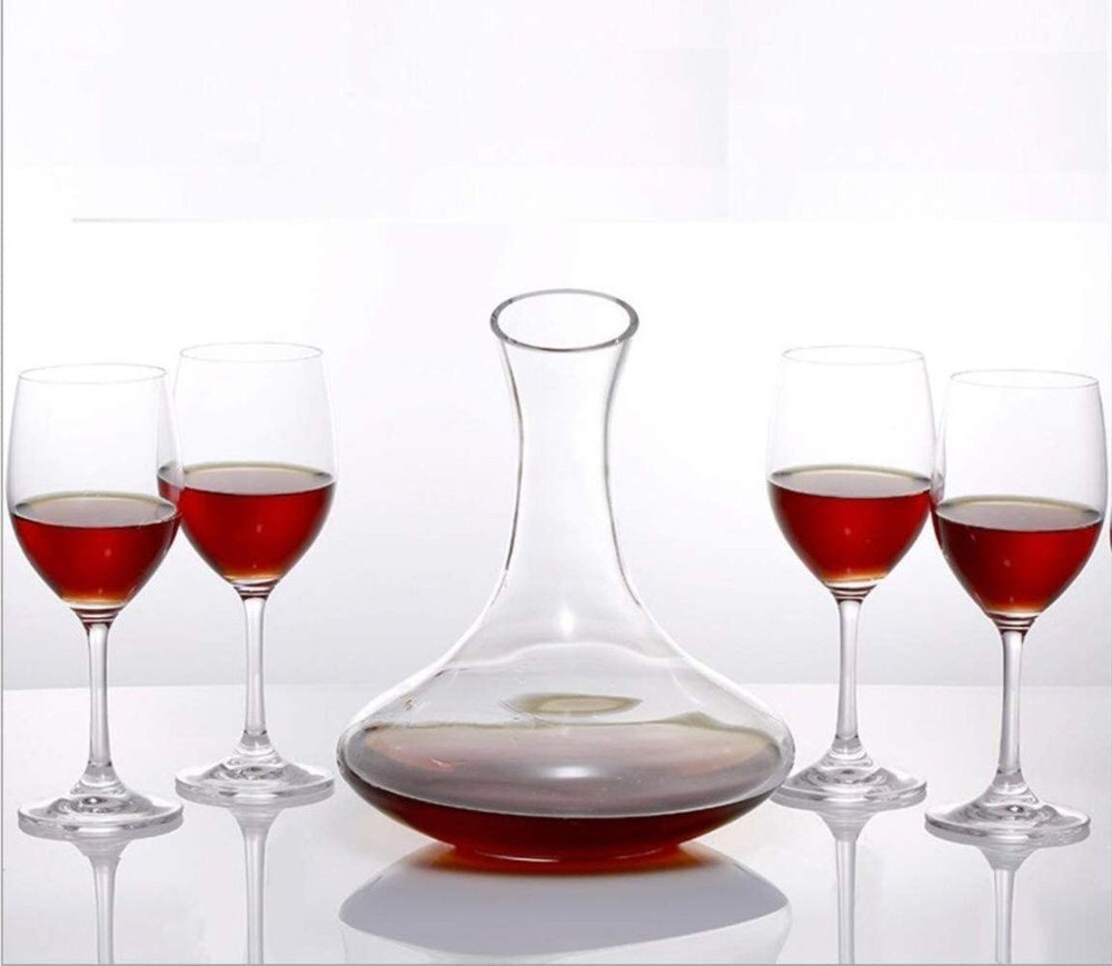 Crystal Wine Decanter 1.8LTR WITH 315ML GLASS 6PCS