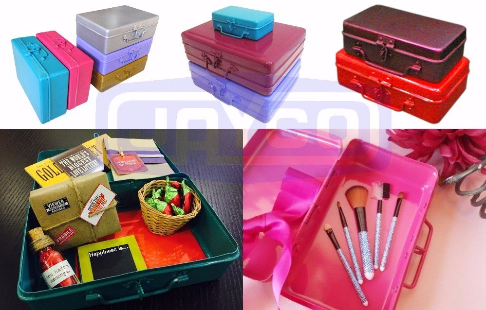 Rectangular Metal Colored Trunks, For Gifting / Packaging / Shipping