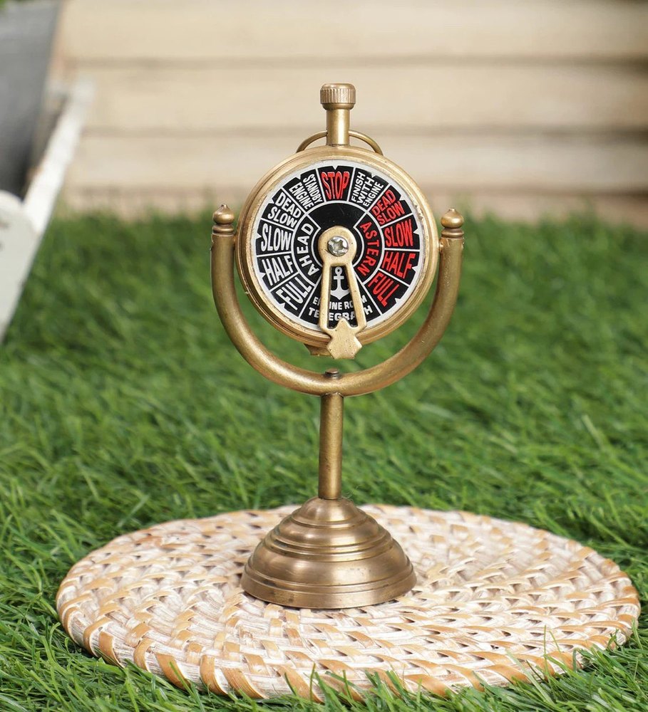 Brass Vintage Table Decor Ship Nautical Telegraph Showpiece, Size: 3 X 1.75 X 5.25 Inch