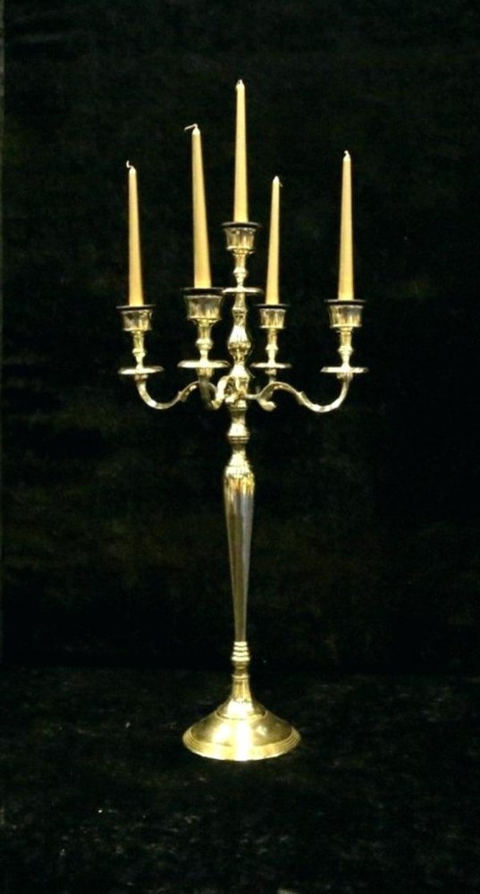 Ak Handicrafts Golden Wedding Candelabra Centerpieces, Size/Dimension: 60 cm