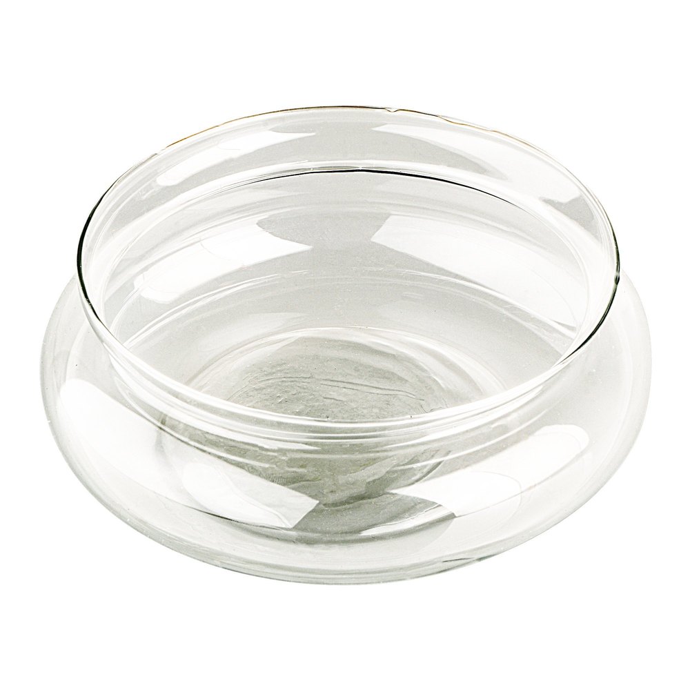 Clovefry Natural Glass Candle Decoration Bowl, Size: 2x9Inch(LxD)