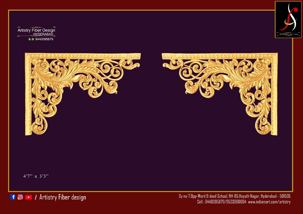 Golden Fiber Wedding Decoration Corner Design