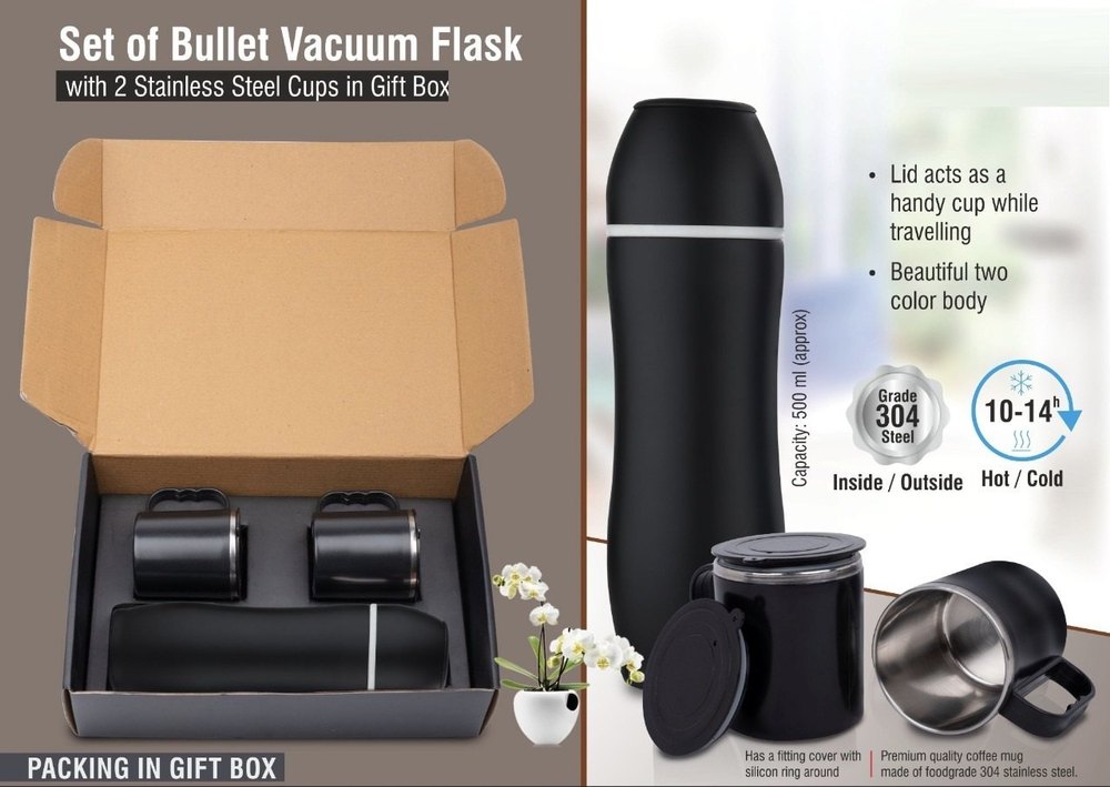 10-14 Hrs Hot & Cold Premium Packaging Vacuum Flask Set