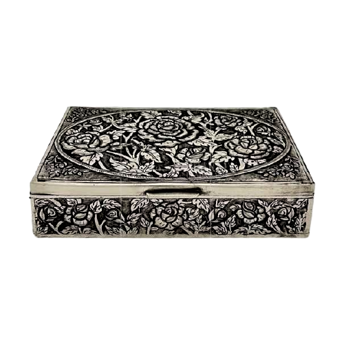 Square Metal Silver Plated Sqaure Jewellery Box, For Wedding & Corporate Gift