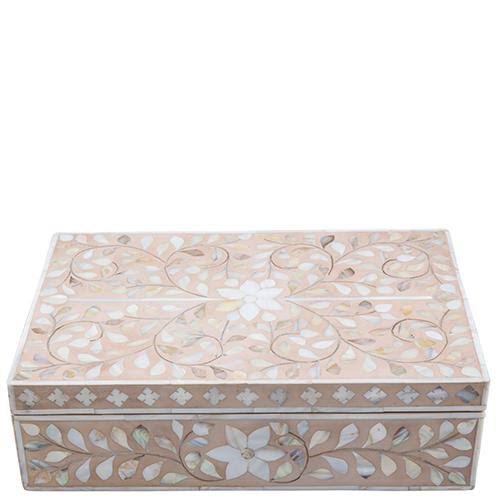 Maharaja Handicraft Square Bone Inlay Jewelry Box, For Home, Size/Dimension: 35*23*10