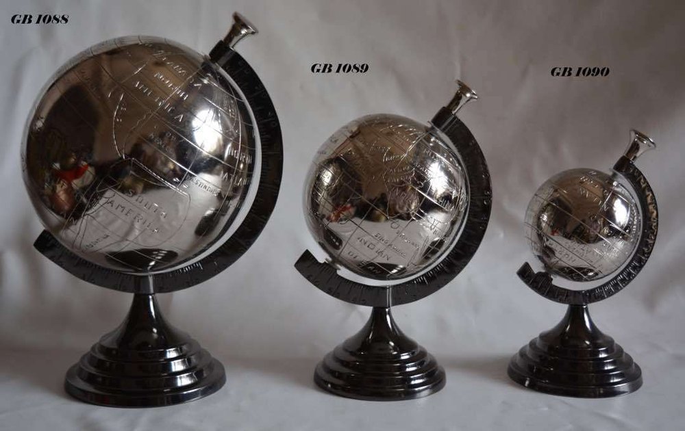 Aluminum Metal World Globe, For Home Decor