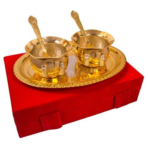 Golden Brass Handi Bowl Gift Set