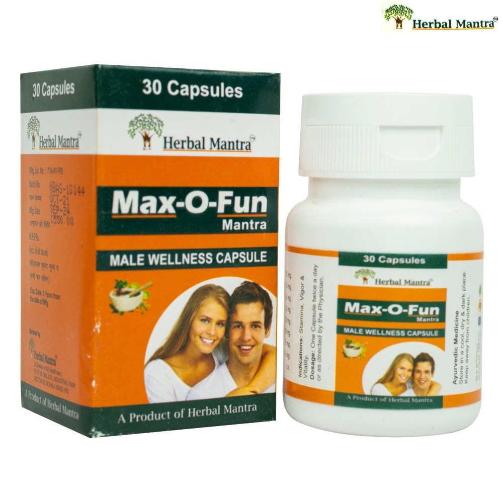 Ayurvedic Max-O-Fun Mantra Capsule, Packaging Type: Bottle, 30 Capsules
