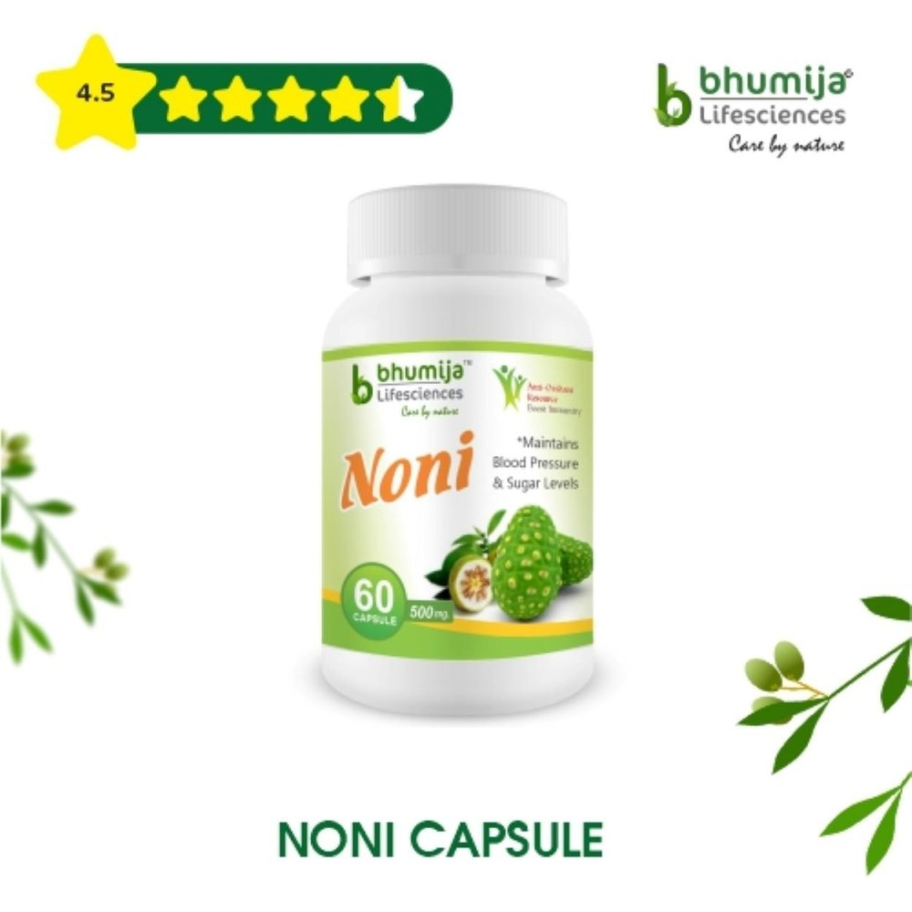Bhumija Lifesciences Herbal Noni Capsules, Packaging Type: Bottle, 500 mg